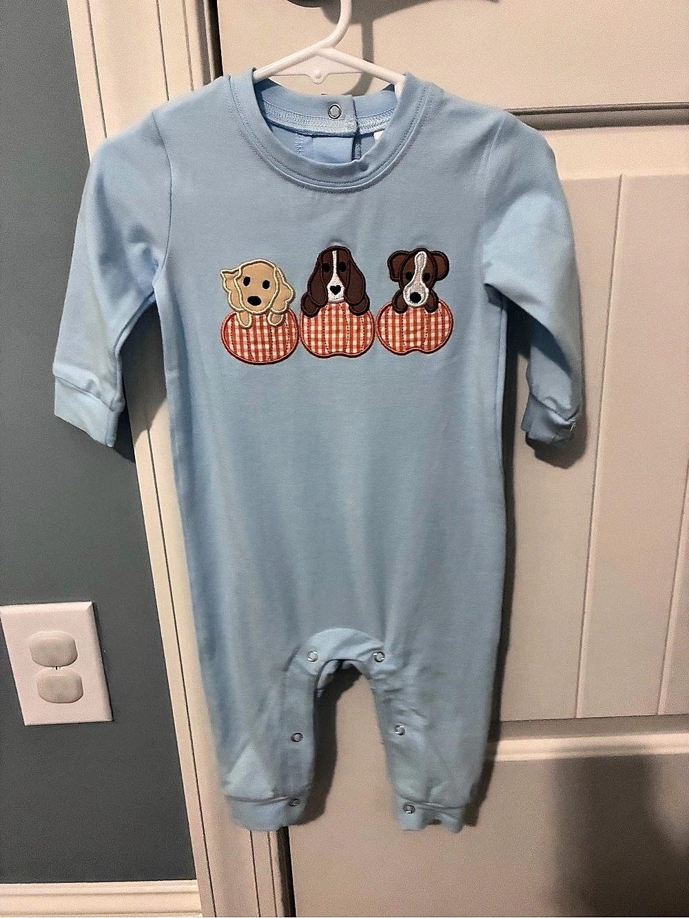 Stitchy Fish Halloween Hounds Applique Romper
